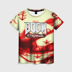 Женская футболка Doom Eteranal символы марса