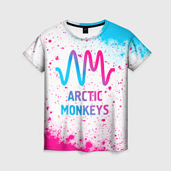 Женская футболка Arctic Monkeys neon gradient style