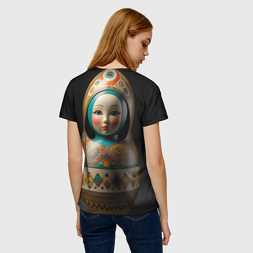 Женская футболка Матрёшка от ai / 3D-принт – фото 4
