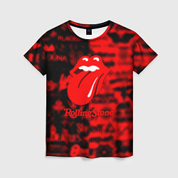 Женская футболка Rolling Stones logo групп