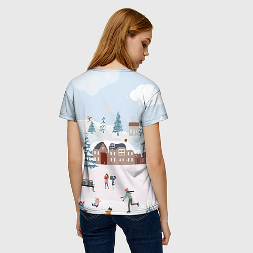 Женская футболка Дракон рождественских чудес / 3D-принт – фото 4