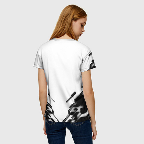 Женская футболка Rainbox Six geometry black / 3D-принт – фото 4
