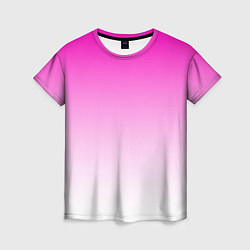 Женская футболка Розово-белый градиент