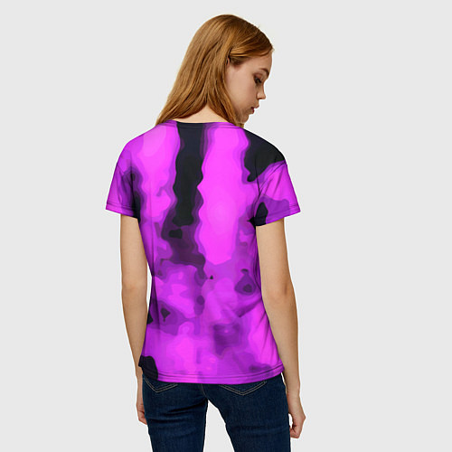 Женская футболка Узор фиолетовая нежность / 3D-принт – фото 4