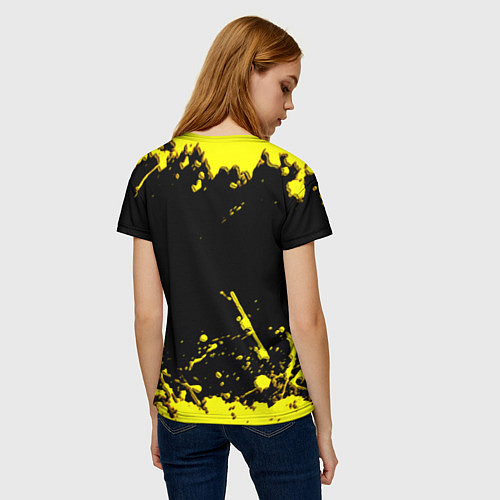 Женская футболка PUBG online yellow / 3D-принт – фото 4