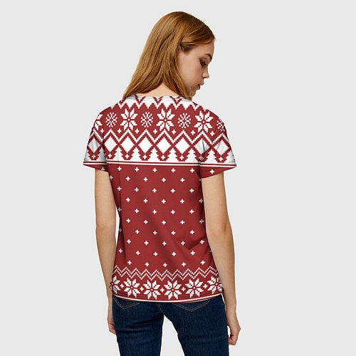 Женская футболка Мегумин свитер новогодний / 3D-принт – фото 4