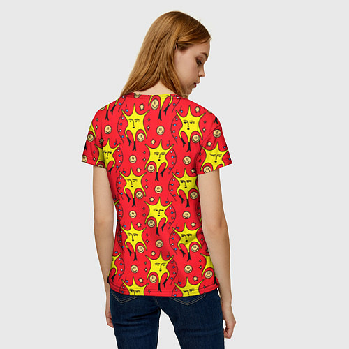 Женская футболка Звездная каракуля / 3D-принт – фото 4