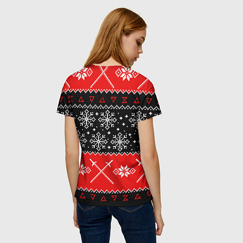 Женская футболка The Witcher christmas sweater / 3D-принт – фото 4