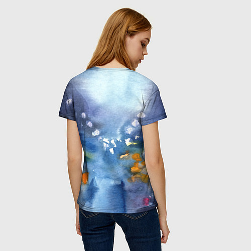Женская футболка После дождя акварель / 3D-принт – фото 4