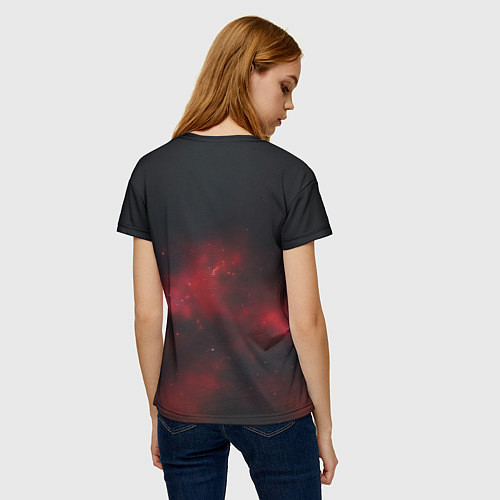 Женская футболка Киборг с красной звездой / 3D-принт – фото 4
