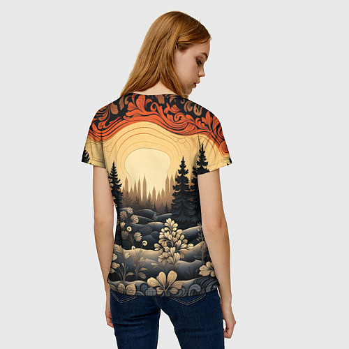 Женская футболка Волшебные орнаменты / 3D-принт – фото 4