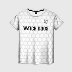 Футболка женская Watch Dogs glitch на светлом фоне посередине, цвет: 3D-принт