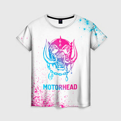 Женская футболка Motorhead neon gradient style