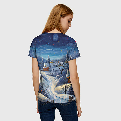 Женская футболка Милый зеленый дракончик 2024 / 3D-принт – фото 4