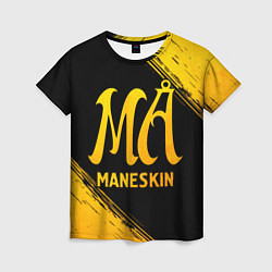 Женская футболка Maneskin - gold gradient
