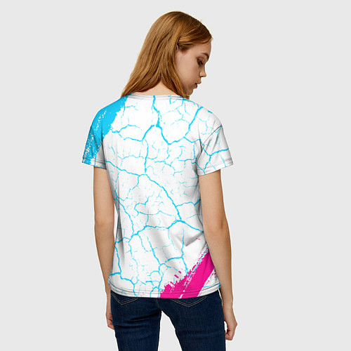 Женская футболка Die Antwoord neon gradient style / 3D-принт – фото 4