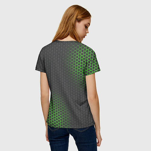 Женская футболка Карбон с неоновой подсветкой / 3D-принт – фото 4