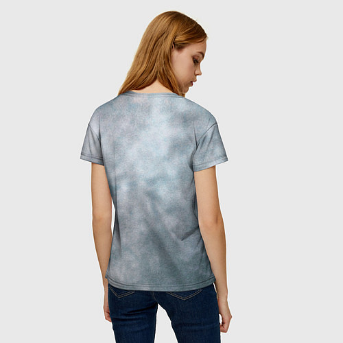 Женская футболка Стальной дикий кабан на сером фоне / 3D-принт – фото 4