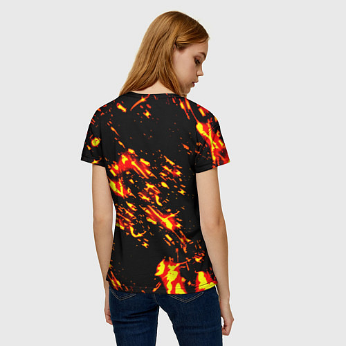 Женская футболка Doom огненный стиль ад марса / 3D-принт – фото 4