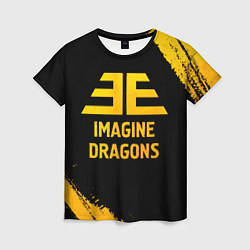 Женская футболка Imagine Dragons - gold gradient