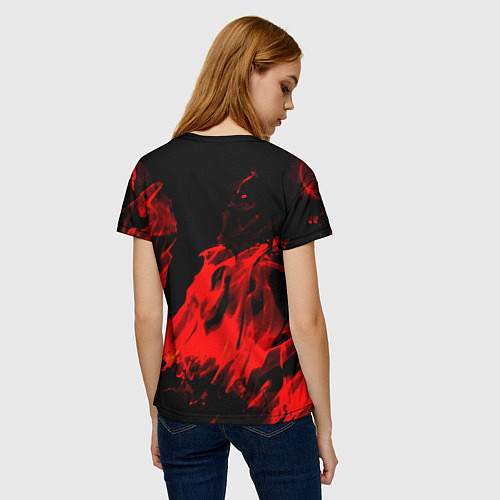 Женская футболка Красное пламя / 3D-принт – фото 4