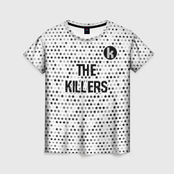 Женская футболка The Killers glitch на светлом фоне посередине