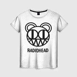 Женская футболка Radiohead glitch на светлом фоне