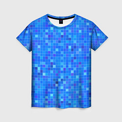 Женская футболка Голубая мозаика
