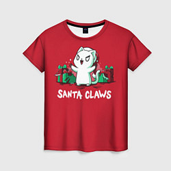 Женская футболка Santa claws