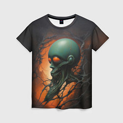 Женская футболка Страшный инопланетянин