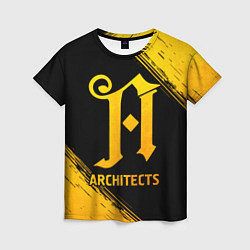 Женская футболка Architects - gold gradient