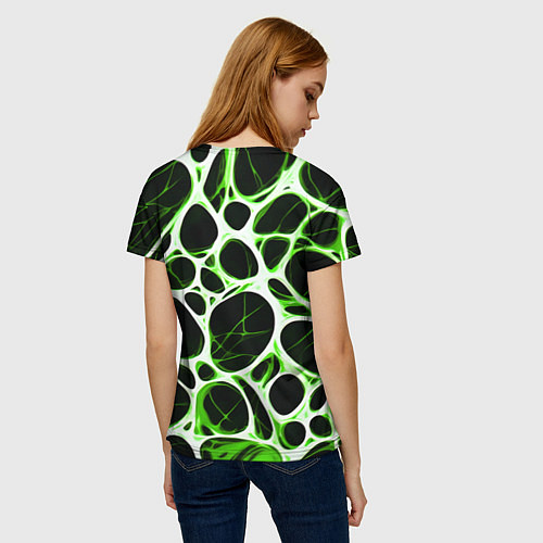 Женская футболка Зелёная морская волна / 3D-принт – фото 4