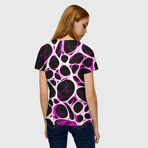 Женская футболка Розовая морская волна / 3D-принт – фото 4