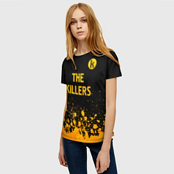 Футболка женская The Killers - gold gradient посередине, цвет: 3D-принт — фото 2