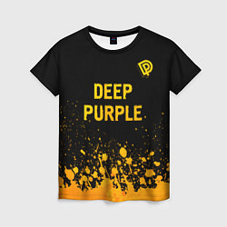 Женская футболка Deep Purple - gold gradient посередине