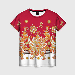 Женская футболка Сказочный цветочный узор