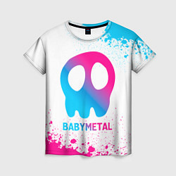 Женская футболка Babymetal neon gradient style