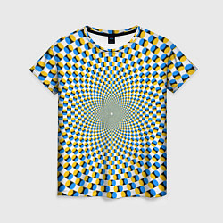 Женская футболка Оптическая иллюзия арт