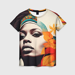 Женская футболка Африканская девушка с дредами