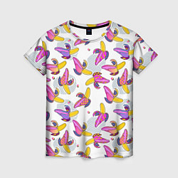 Женская футболка Разноцветный банан