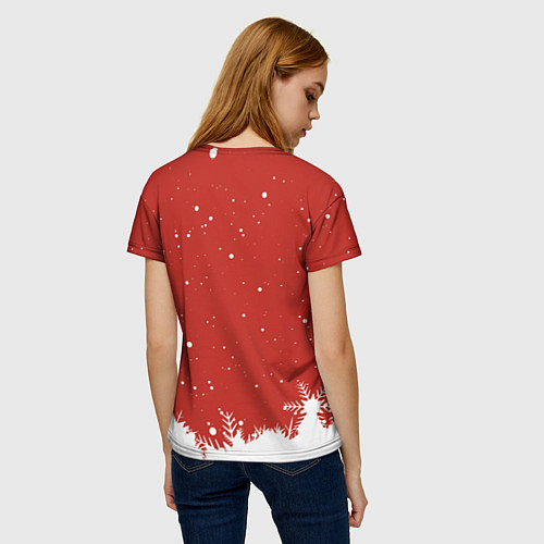 Женская футболка Встречайте 2024 год зеленого дракона / 3D-принт – фото 4