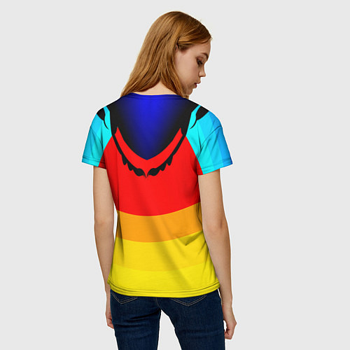Женская футболка Цветные фигуры / 3D-принт – фото 4