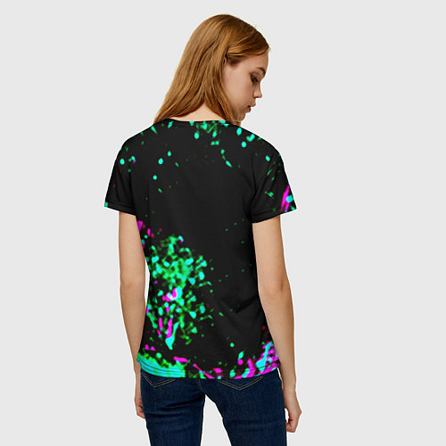 Женская футболка Counter strike neon skin / 3D-принт – фото 4