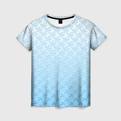Женская футболка Переливающиеся снежинки паттерн