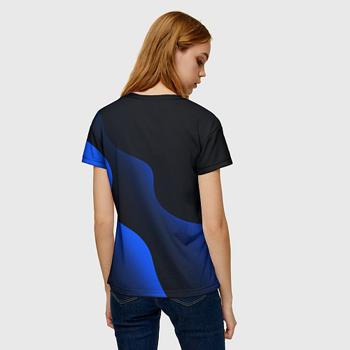 Женская футболка Герб РФ - глубокий синий / 3D-принт – фото 4