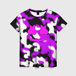 Женская футболка Marshmello camo