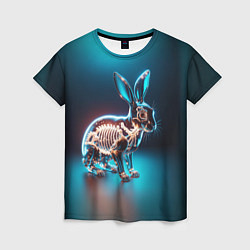 Женская футболка Прозрачный стеклянный кролик