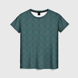 Женская футболка Зелёный геометричные линии