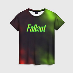 Женская футболка Fallout fire gradient