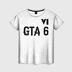 Женская футболка GTA 6 glitch на светлом фоне посередине